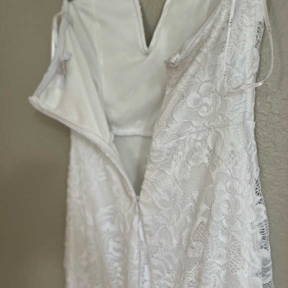 Passionate Charisma White Lace Strapless Mermaid Maxi Dress - Picture 7 of 8